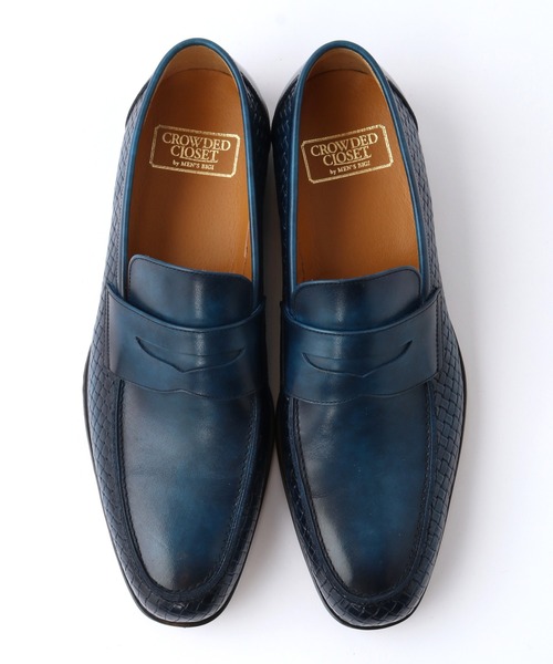 CROWDED CLOSET（クラウデッドクローゼット）の「型押しレザーコインローファー（ローファー・メンズ・ネイビー/ブラウン・02/03/01）」の8枚目の写真
