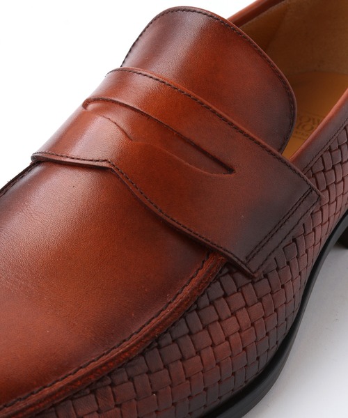 CROWDED CLOSET（クラウデッドクローゼット）の「型押しレザーコインローファー（ローファー・メンズ・ネイビー/ブラウン・02/03/01）」の12枚目の写真