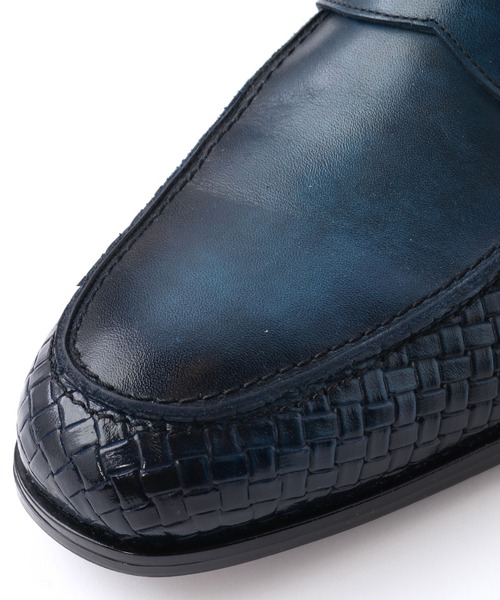 CROWDED CLOSET（クラウデッドクローゼット）の「型押しレザーコインローファー（ローファー・メンズ・ネイビー/ブラウン・02/03/01）」の14枚目の写真