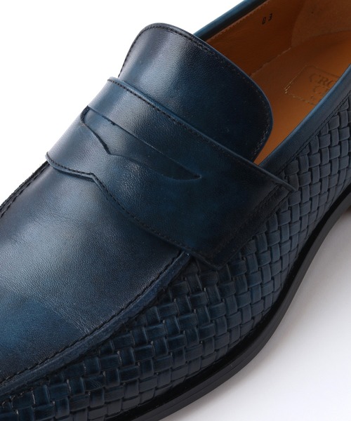 CROWDED CLOSET（クラウデッドクローゼット）の「型押しレザーコインローファー（ローファー・メンズ・ネイビー/ブラウン・02/03/01）」の15枚目の写真