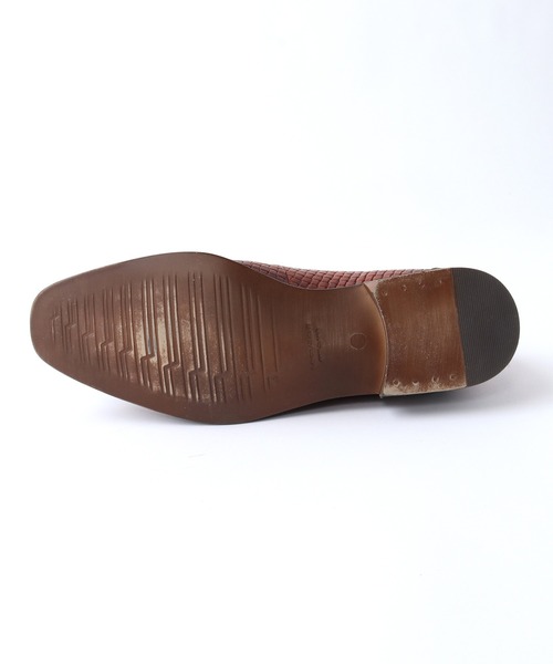 CROWDED CLOSET（クラウデッドクローゼット）の「型押しレザーコインローファー（ローファー・メンズ・ネイビー/ブラウン・02/03/01）」の19枚目の写真