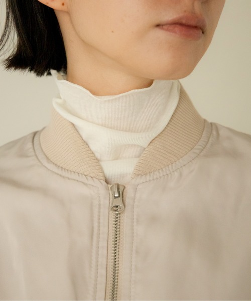 ANGIE（アンジー）の「ショートMA-1（ブルゾン・レディース・ライトグレー/ブラック/カーキ/アイボリー・FREE）」の9枚目の写真