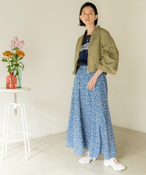 ANGIE（アンジー）の「ショートMA-1（ブルゾン・レディース・ライトグレー/ブラック/カーキ/アイボリー・FREE）」の8枚目の写真