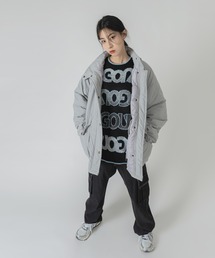 FOLLOWIN | 【UNISEX】ジッパーボタンオーバーサイズ ダウンジャケットジャンパー(ダウンジャケット/コート)