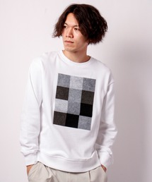 House of Blues | T/C裏毛フェルト圧着クルーネックプルオーバー(スウェット)