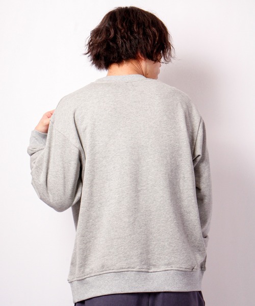 House of Blues（ハウスオブブルース）の「T/C裏毛フェルト圧着クルーネックプルオーバー（スウェット・メンズ・ブラック/オフホワイト/杢グレー・M/L）」の12枚目の写真