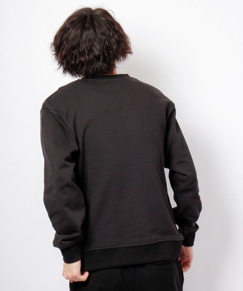 House of Blues（ハウスオブブルース）の「T/C裏毛フェルト圧着クルーネックプルオーバー（スウェット・メンズ・ブラック/オフホワイト/杢グレー・M/L）」の16枚目の写真