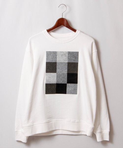 House of Blues（ハウスオブブルース）の「T/C裏毛フェルト圧着クルーネックプルオーバー（スウェット・メンズ・ブラック/オフホワイト/杢グレー・M/L）」の18枚目の写真