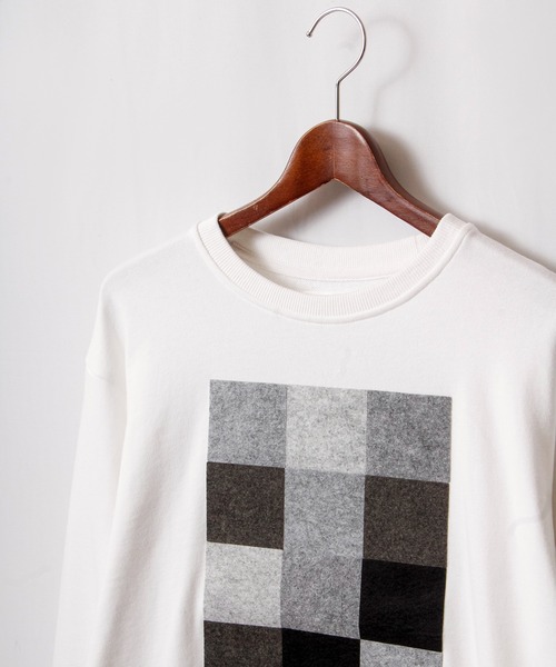 House of Blues（ハウスオブブルース）の「T/C裏毛フェルト圧着クルーネックプルオーバー（スウェット・メンズ・ブラック/オフホワイト/杢グレー・M/L）」の20枚目の写真