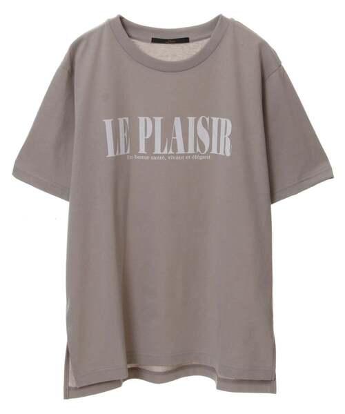 Liesse（リエス）の「シルケット天竺　PLAISIR Tシャツ（Tシャツ/カットソー・レディース・ホワイト/モカ/ライトグレー・FREE）」の3枚目の写真