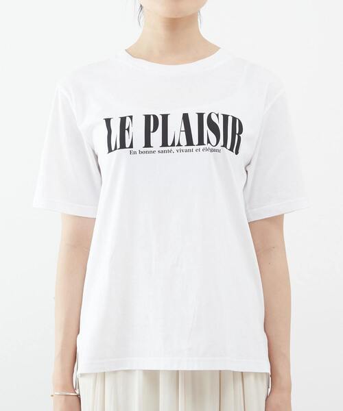 Liesse（リエス）の「シルケット天竺　PLAISIR Tシャツ（Tシャツ/カットソー・レディース・ホワイト/モカ/ライトグレー・FREE）」の6枚目の写真