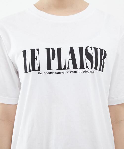 Liesse（リエス）の「シルケット天竺　PLAISIR Tシャツ（Tシャツ/カットソー・レディース・ホワイト/モカ/ライトグレー・FREE）」の4枚目の写真