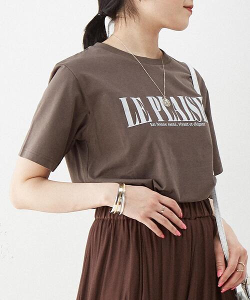 Liesse（リエス）の「シルケット天竺　PLAISIR Tシャツ（Tシャツ/カットソー・レディース・ホワイト/モカ/ライトグレー・FREE）」の13枚目の写真
