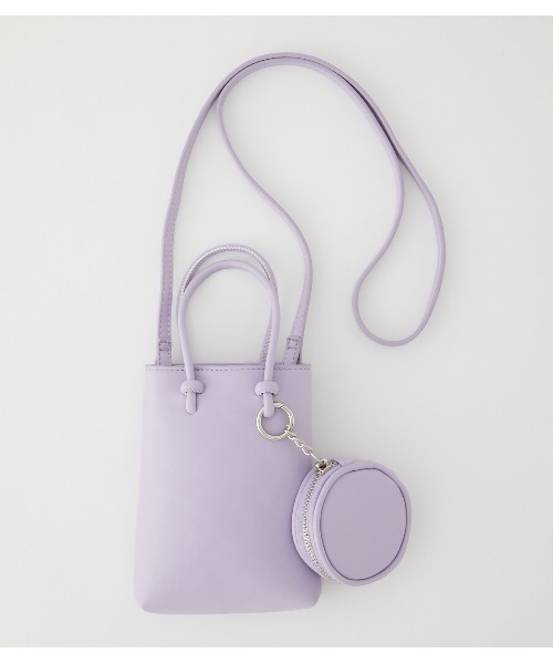 RODEO CROWNS WIDE BOWL（ロデオクラウンズワイドボウル）の「MULTI ポーチセット（ショルダーバッグ・レディース・ブラック/ライトパープル/ライトグリーン・FREE）」の3枚目の写真