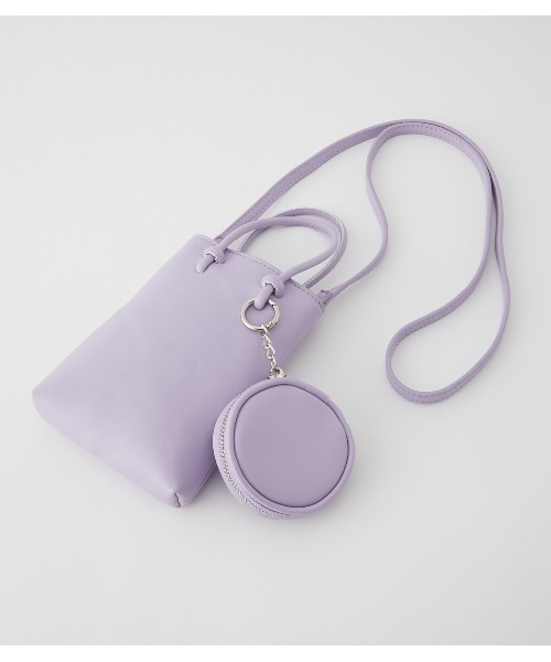 RODEO CROWNS WIDE BOWL（ロデオクラウンズワイドボウル）の「MULTI ポーチセット（ショルダーバッグ・レディース・ブラック/ライトパープル/ライトグリーン・FREE）」の12枚目の写真