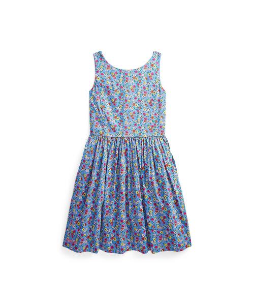 フローラル コットン ポプリン ドレス