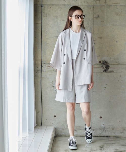 flaner（フラネ）の「Loose linen like half pants/ルーズリネンライクハーフパンツ（その他パンツ・レディース・カーキ/ナチュラル・SMALL/MEDIUM/LARGE）」の6枚目の写真