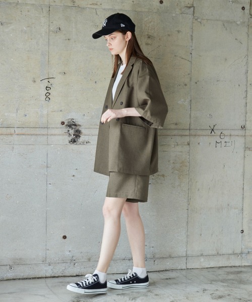 flaner（フラネ）の「Loose linen like half pants/ルーズリネンライクハーフパンツ（その他パンツ・レディース・カーキ/ナチュラル・SMALL/MEDIUM/LARGE）」の16枚目の写真