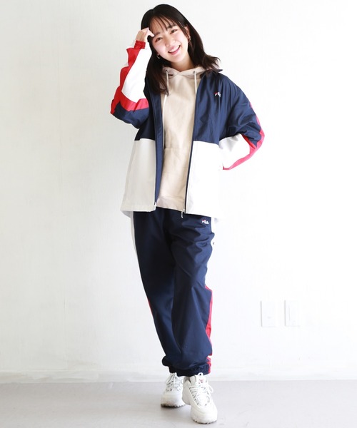 FILA（フィラ）の「裏メッシュ デュスポ生地 ウィンドジャケット セットアップ（ナイロンジャケット・メンズ・ブラック/ネイビー/オレンジ/ブルー/ブルー系その他/グレー/ブラック系その他/ホワイト/チャコール/ブルー系その他2/ブラック系その他2/ブルー系その他3・LL/M/L）」の7枚目の写真