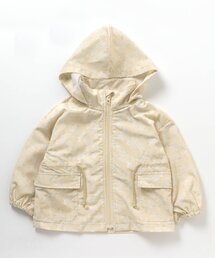 ミモザ柄ウィンドブレーカー_撥水加工