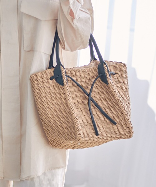 Dita（ディータ）の「ペーパーメッシュトートバッグ（トートバッグ・レディース・ナチュラル/ブラウン・FREE）」の4枚目の写真