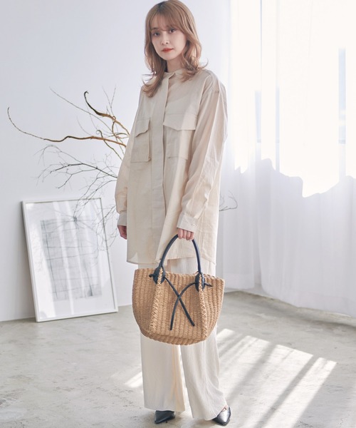 Dita（ディータ）の「ペーパーメッシュトートバッグ（トートバッグ・レディース・ナチュラル/ブラウン・FREE）」の5枚目の写真