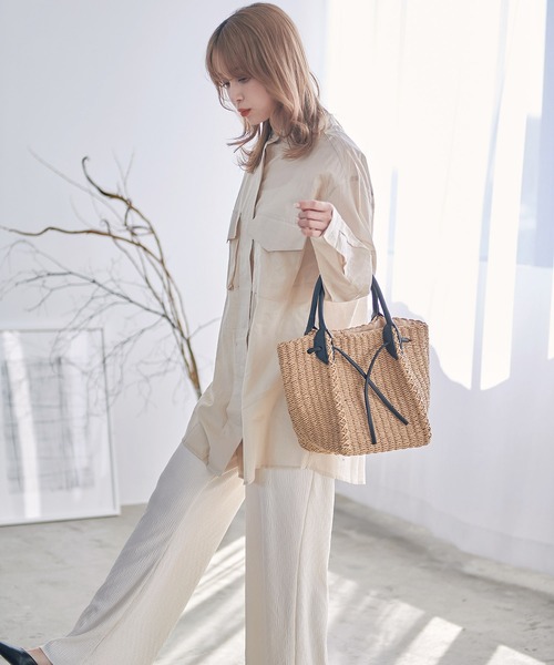 Dita（ディータ）の「ペーパーメッシュトートバッグ（トートバッグ・レディース・ナチュラル/ブラウン・FREE）」の7枚目の写真