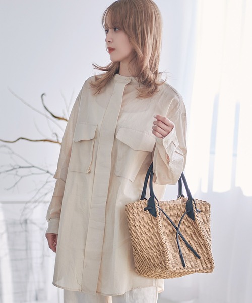 Dita（ディータ）の「ペーパーメッシュトートバッグ（トートバッグ・レディース・ナチュラル/ブラウン・FREE）」の8枚目の写真