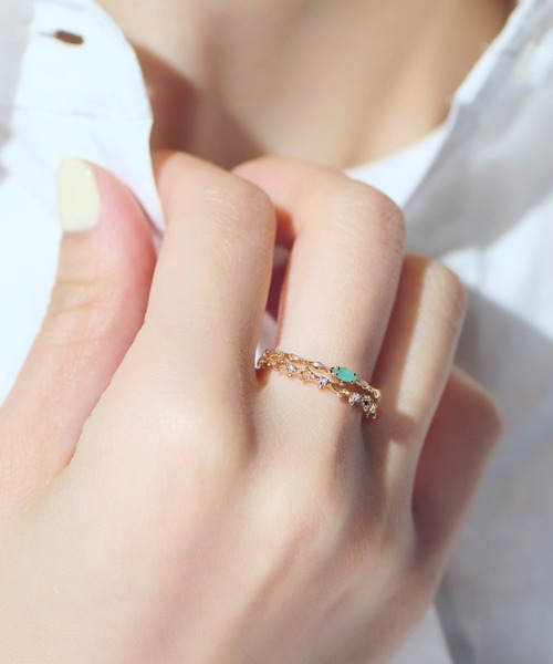 NOJESS 11号 k10エメラルドのリング