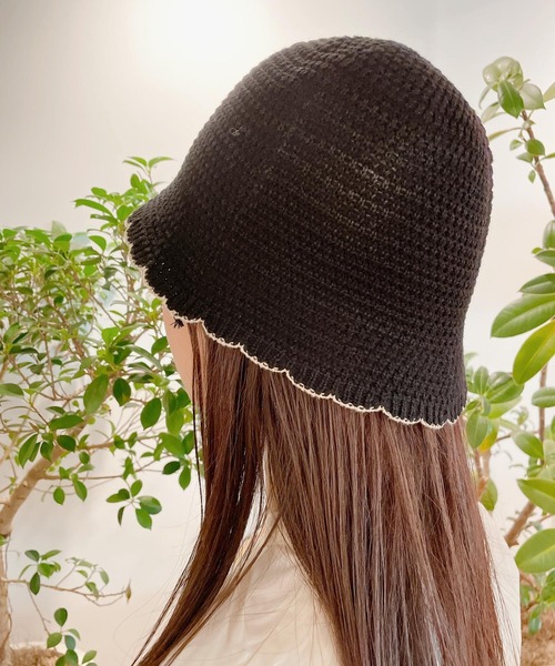 Me%(ミィパーセント)の「スカラップハット(ハット・レディース・ブラック系その他/ホワイト系その他・FREE)」の1枚目の写真