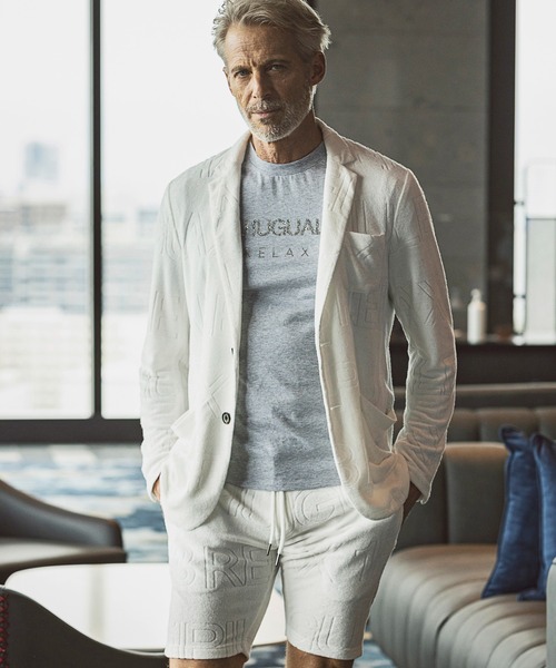 1PIU1UGUALE3 RELAX(ウノピゥウノウグァーレトレ)ランダムラインストーン半袖Tシャツ（Tシャツ/カットソー）｜1PIU1UGUALE3 RELAX （ウノピゥウノウグァーレトレ リラックス）