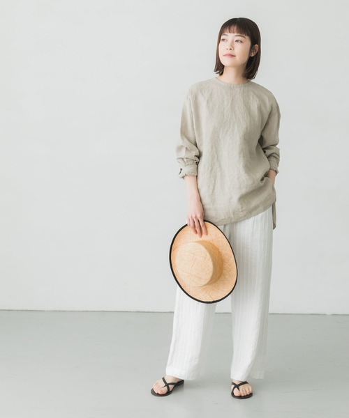 かぐれ（カグレ）の「リネンドビーストライプパンツ（その他パンツ