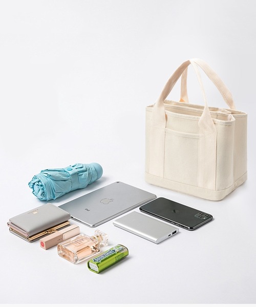 SETUP7（セットアップセブン）の「【SETUP7】多機能キャンバスランチバッグKNF（トートバッグ・レディース・グリーン/グレー/ネイビー/ブラック/ブラウン/ホワイト・FREE）」の14枚目の写真