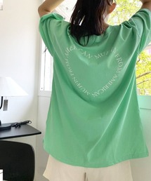 韓国ファッションハートプリント半袖Tシャツ