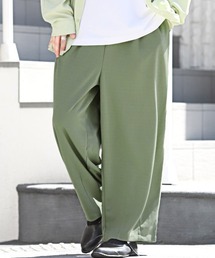 梨地ツータックワイドパンツ