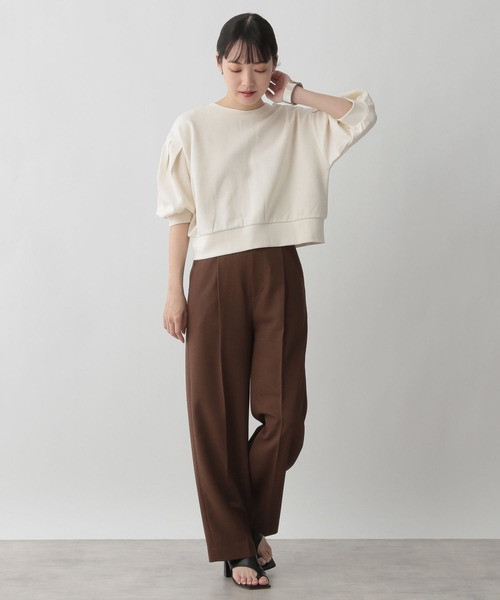 LOWRYS FARM(ローリーズファーム)の「2WAYカットカーディガン5分袖 287004(カーディガン/ボレロ・レディース・ブラック/グレー/グリーン/アイボリー・FREE)」の9枚目の写真