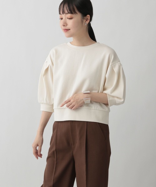 LOWRYS FARM(ローリーズファーム)の「2WAYカットカーディガン5分袖 287004(カーディガン/ボレロ・レディース・ブラック/グレー/グリーン/アイボリー・FREE)」の11枚目の写真