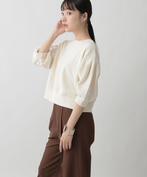 LOWRYS FARM(ローリーズファーム)の「2WAYカットカーディガン5分袖 287004(カーディガン/ボレロ・レディース・ブラック/グレー/グリーン/アイボリー・FREE)」の12枚目の写真