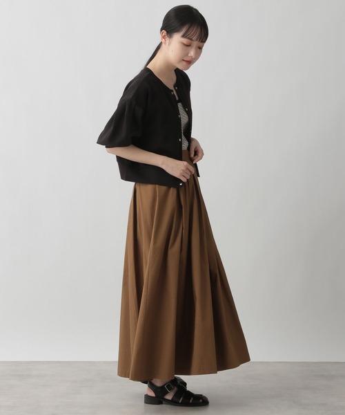 LOWRYS FARM(ローリーズファーム)の「2WAYカットカーディガン5分袖 287004(カーディガン/ボレロ・レディース・ブラック/グレー/グリーン/アイボリー・FREE)」の13枚目の写真