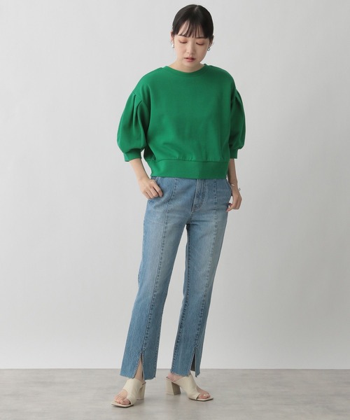 LOWRYS FARM(ローリーズファーム)の「2WAYカットカーディガン5分袖 287004(カーディガン/ボレロ・レディース・ブラック/グレー/グリーン/アイボリー・FREE)」の19枚目の写真