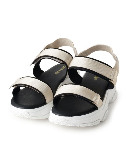 SHOO・LA・RUE（シューラルー）の「◆厚底スポサン（サンダル・レディース・ライトグレー/ブラック/ライトベージュ・35/45）」の3枚目の写真