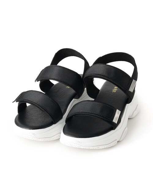 SHOO・LA・RUE（シューラルー）の「◆厚底スポサン（サンダル・レディース・ライトグレー/ブラック/ライトベージュ・35/45）」の2枚目の写真