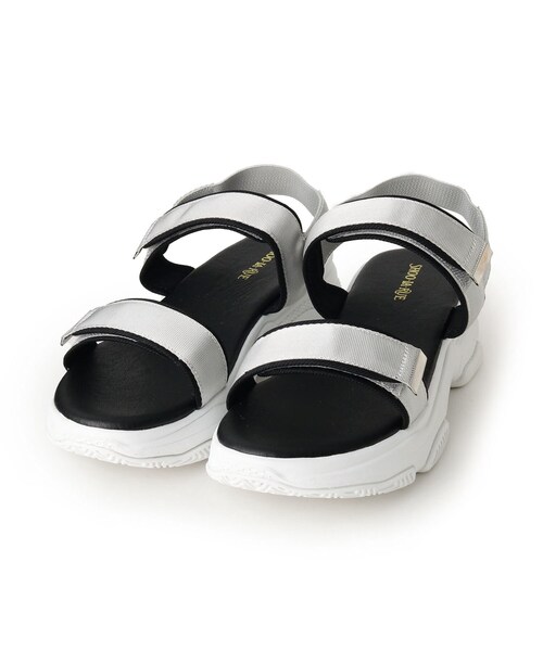 SHOO・LA・RUE（シューラルー）の「◆厚底スポサン（サンダル・レディース・ライトグレー/ブラック/ライトベージュ・35/45）」の5枚目の写真