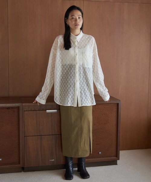 CREDONA(クレドナ)の「アシンメトリースリットタイトSK(スカート・レディース・カーキ/ブラック・SMALL/MEDIUM)」の21枚目の写真
