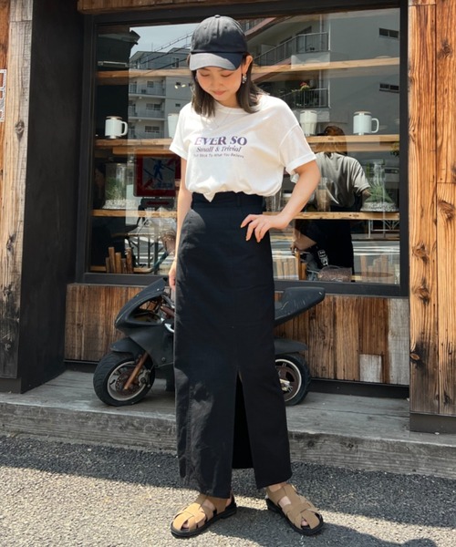 CREDONA(クレドナ)の「アシンメトリースリットタイトSK(スカート・レディース・カーキ/ブラック・SMALL/MEDIUM)」の7枚目の写真