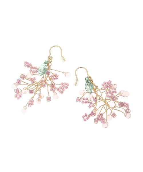 Maison de FLEUR（メゾンドフルール）の「アジサイビーズピアス（ピアス（両耳用）・レディース・ピンク/ブルー・FREE）」の9枚目の写真