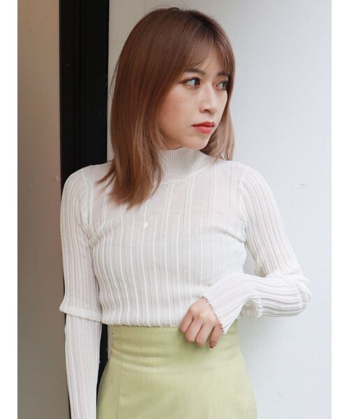 MURUA（ムルーア）の「バンプシアータートル（ニット/セーター・レディース・ブラック/オレンジ/グリーン/ホワイト・FREE）」の2枚目の写真