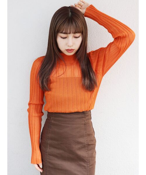 MURUA（ムルーア）の「バンプシアータートル（ニット/セーター・レディース・ブラック/オレンジ/グリーン/ホワイト・FREE）」の4枚目の写真