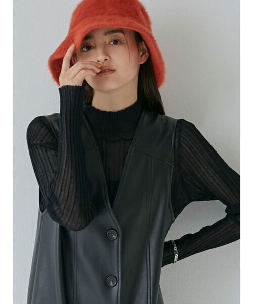 MURUA（ムルーア）の「バンプシアータートル（ニット/セーター・レディース・ブラック/オレンジ/グリーン/ホワイト・FREE）」の3枚目の写真