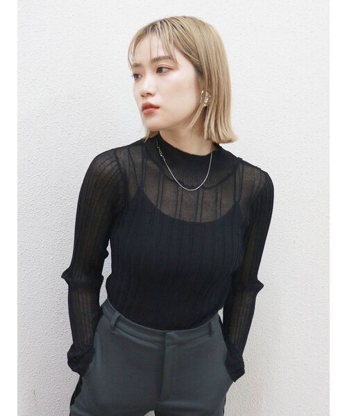 MURUA（ムルーア）の「バンプシアータートル（ニット/セーター・レディース・ブラック/オレンジ/グリーン/ホワイト・FREE）」の17枚目の写真